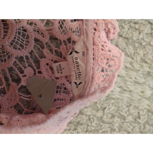 Nanette Lepore Sleeveless Lace Top Sm Boho Cottage Core Feminine Y2k - Picture 9 of 9